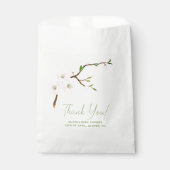 Blush roze bloemenmeisje baby shower bedankzakje (Voorkant)