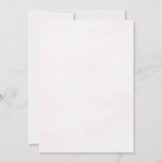 Blush roze bloemennamiddag thee verjaardagsfeest kaart (Achterkant)