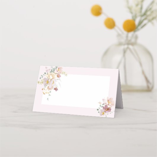 Blush roze bloemig elegant (Voorkant)