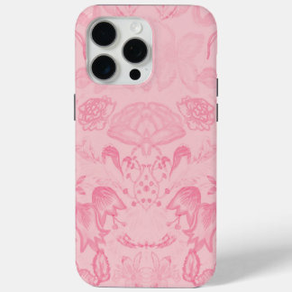 Blush Roze Bloempatroon Elegant Romantisch iPhone 15 Pro Max Hoesje