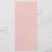 Blush Roze Boho Giraffe Baby shower Menu Kaart (Achterkant)