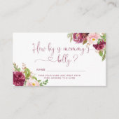 Blush roze bordeaux hoe groot is mama's buik informatiekaartje (Voorkant)