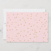 Blush roze botanische baby shower kaart (Achterkant)