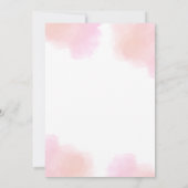 Blush Roze Bourgondische Bloemen Elegante bruiloft Kaart (Achterkant)