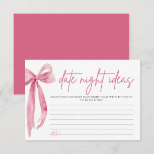 Blush Roze Bow Vrijgezellenfeest Datum Nacht Ideeë Kaart