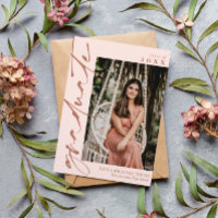 Blush Roze & Brass Calligrafie Foto Afstuderen