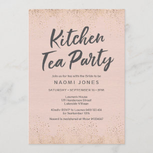 Blush Roze bridal Shower Invitation Kaart