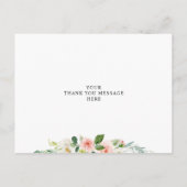 Blush roze bridesmaïde bruinkool bedankt je credit uitnodiging briefkaart (Achterkant)