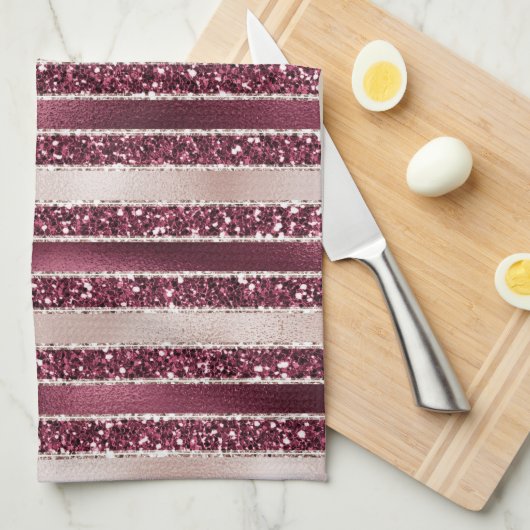 Blush roze bruine roodroze roze roze rozenstroop G Theedoek (Quarter Fold)