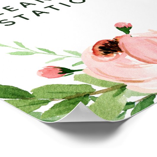 Blush roze bruinrode taarmasker poster (Hoek)