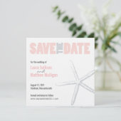 Blush roze bruinvissen Weddenschap Bewaar de datum Save The Date (Staand voorkant)