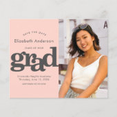 Blush Roze Budget Foto Opslaan Datum Afstuderen Ui (Voorkant)