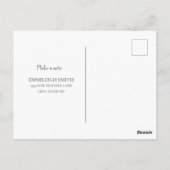 Blush Roze Cream Flowers Metal Pot Change Address Briefkaart (Achterkant)