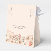 Blush Roze Crème Bloemen Namen Datum Bedankdoosjes (Achterkant)