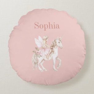 Blush Roze Cute Fairy Wings Jurk Eenhoorn Rond Kussen