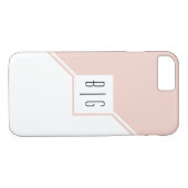 Blush roze driehoeken, monogram modern geometrisch Case-Mate iPhone case (Achterkant (Horizontaal))