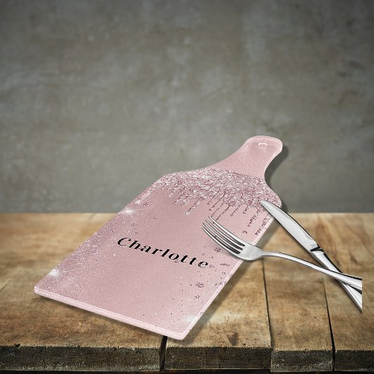 Blush roze druppelnaam snijplank