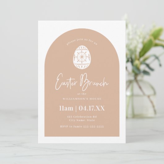 Blush roze eikrach pap kaart (Staand voorkant)