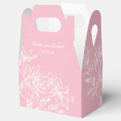 Blush Roze Elegante Bloemen Bruiloft Favor Box Bedankdoosjes (Geopend)