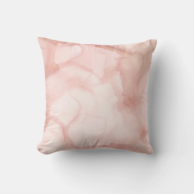 Blush roze elegante moderne Abstracte pasteelschil Kussen (Voorkant)