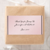 Blush Roze Elegantie Waterfles Label (Insitu)