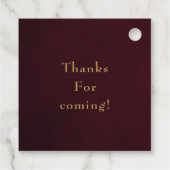 Blush Roze en Burgundy Diamant Bedankjes Labels (Achterkant)