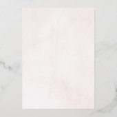 Blush roze en draden Vrijgezellenfeest Echte Folie Uitnodiging (Achterkant)