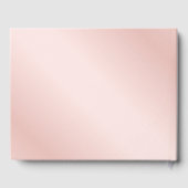 Blush roze en Gold Elegant Simple Modern Wedding Gastenboek (Achterkant)