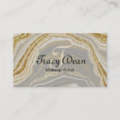 Blush Roze en Gold Faux Glitter Visitekaartje (Voorkant)