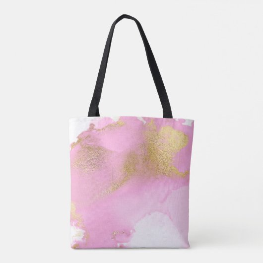 Blush Roze en Gold Foil Wash Girly Draagtas (Achterkant)