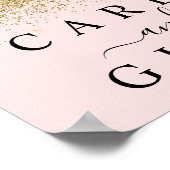 Blush roze en Gold Glitter Kaarten & cadeaubonbord Poster (Hoek)