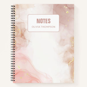 Blush roze en Gold Ink persoonlijke lesson-laptop Notitieboek