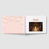 Blush roze en Gold Photo Quinceanera Gastenboek (Volledig)