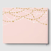 Blush roze en Gold Photo Quinceanera Gastenboek (Achterkant)
