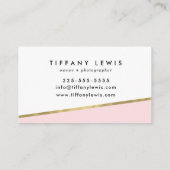 Blush Roze en Gold Visitekaartjes (Achterkant)