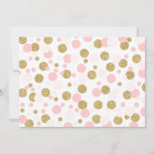 Blush roze en goud 1e verjaardag uitnodiging (Achterkant)