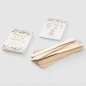 Blush Roze en Gouden Waterverf Bloemen Programma F Handwaaier (Niet-gemonteerd)