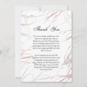 Blush roze en grijze bloederige bruiloft Bedankt (Voorkant)