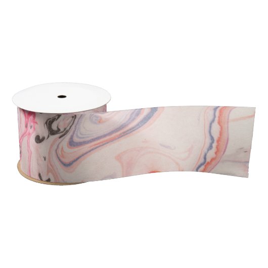 Blush roze en Paarse marmering Lint (Spoel)