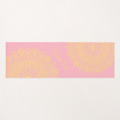 Blush roze en perzik mandala bloem yogamat (Voorkant (horizontaal))