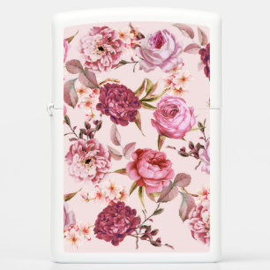 Blush Roze en rode Waterverf Florenz Rozen