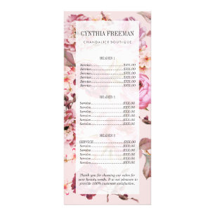 Blush Roze en rode Waterverf Florenz Rozen Reclamekaart