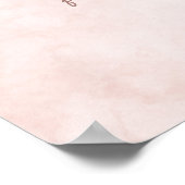 Blush roze en Roos Gold Foil in Loving Memory Sign Poster (Hoek)