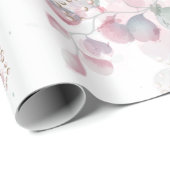 Blush Roze en Sage Green Eucalyptus Cadeaupapier (Rol Hoek)