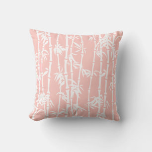 Blush roze en white bamboe douane kussen