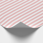Blush Roze en White Striped Vrijgezellenfeest Cadeaupapier (Hoek)