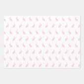 Blush roze en White Upright Rabbits Pattern. Inpakpapier Vel (Voorkant)