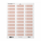 Blush roze en witte kant etiket (Full Sheet)