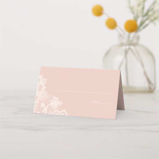 Blush roze en witte kant roze bruiloft (Voorkant)