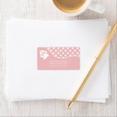 Blush roze en witte paden met aangepaste tekst etiket (Insitu)